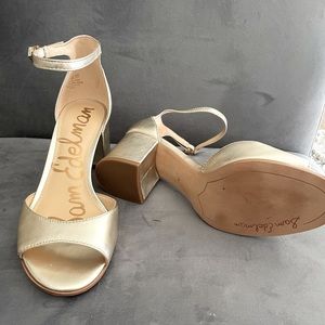 Sam Edelman size 7.5 gold Susie heeled sandal